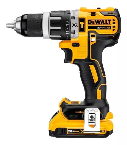 Kit Furadeira e Parafusadeira sem Fio Dewalt Modelo ‎DCD796D2 Furadeira de Impacto 13mm com Maleta de Transporte 2 Baterias 1 Carregador Bivolt