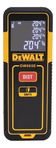 Trena a Laser Dewalt, Modelo DW065E, Ferramenta para Áreas Internas e Externas, Trena com Corpo Emborrachado, 20M