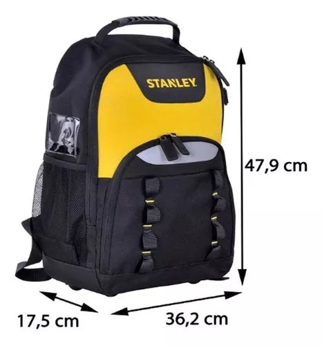 Mochila de Ferramentas Stanley, Modelo STST515155, Bolsa para Ferramentas Elétricas e Compartimento para Notebook, 16 polegadas Cor Preto